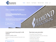 Tablet Screenshot of diamondcontractors.com